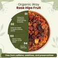 thumbnail image 6 of Organic Way Rosehips Fruit Whole (Rosa Canina) - European Wild-Harvest | Organic & Kosher Certified | Vegan, Non GMO & Gluten Free | USDA Certified | Origin - Albania (1 lbs / 16 oz), 6 of 8