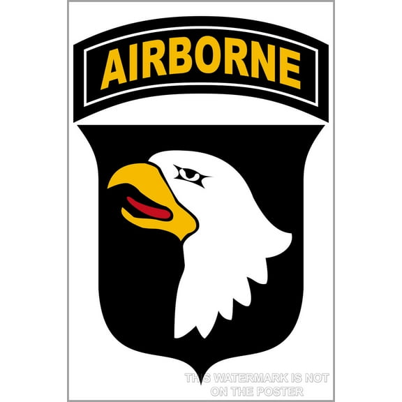 24"x36" Gallery Poster, 101st Airborne Division the Screaming Eagles