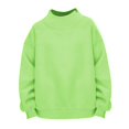 thumbnail image 2 of Girls Neck Sweatshirt Long Sleeve Loose Fit Pullover Casual Solid Color Tops Fashion Oversized Clothing for School Daily Outdoor, 2 of 4