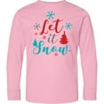 thumbnail image 3 of Inktastic Let It Snow, Snowflakes, Trees, Christmas, Xmas Long Sleeve Youth T-Shirt, 3 of 5
