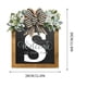 thumbnail image 3 of Puntoco 30X28 Cm Decoración De Puerta De Entrada Cartel De Flor Colgante, Letra Nombre Inglés Decoración De Vacaciones Jardín Letrero De Madera 26 Letras S,Decoración Hogareña, 3 of 3