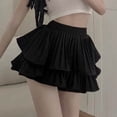 thumbnail image 4 of DuoJiaJ Women's High Waist Fashion Design Cake Skirt Petite Pleated Tutu Skirt Skirts For Women Black L, 4 of 5