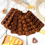 Springcorner 6 Pcs Silicone Candy Molds, Non-Stick DIY Silicone Molds with Different Shape for Chocolate,Cake,Candy, Easy To Clean Baking Molds