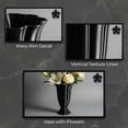 thumbnail image 5 of 9.1 Inch 3D Printed Art Vase, Sleek Matte Black Decorative Flower Vase With Unique Sculpted Design For Home Living Room, Bedroom, Office Tabletop Decor, Ideal For Modern Interior, 5 of 6