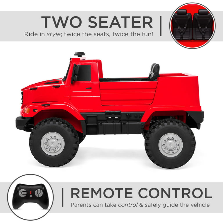 Best Choice Products Kids 24V 2-Seater Mercedes-Benz Ride On SUV Truck w/  Remote Control, 3.7 MPH Max, Lights - Red