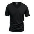 thumbnail image 6 of Men's V Neck Athletic T Shirts Lightweight Gym Workout Running Short Sleeve Tee Shirts Moisture Wicking UV Protection Black M, 6 of 8