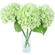 thumbnail image 4 of Nvzi 3 piezas de flores de hortensia artificiales de 21 pulgadas, grandes, naturales y realistas, con tacto real (azul), 4 of 5