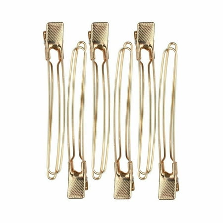 Kitsch Pro Open Shape Styling Clips, Salon Style for Women, 6 Count (Gold)
