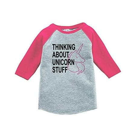 

7 ate 9 Apparel Kids Unicorn Raglan Tee Pink