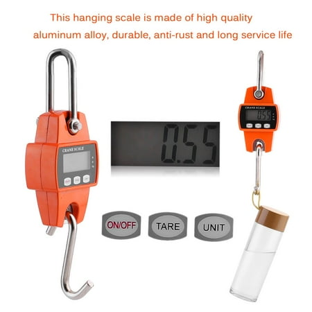 300kg 660LBS Heavy Duty Industrial Hook Mini Crane Hanging Weight Precise d igital LCD Display Scale With 3 Modes