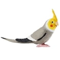 thumbnail image 4 of Figuras de pájaro cacatúa, loro en miniatura para educación temprana para decoración de tartas. Foto. gris, 4 of 9