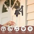 thumbnail image 2 of 2 Pcs Vintage Cast Iron Dinner Bell Ensuring Long Lasting Reliability Wall-Mountable Welcome Bell(Bronze 5.2*5.31*2.83inch), 2 of 11