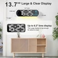 thumbnail image 3 of Large Digital Wall Clock with Remote Control 13.7Inch,Auto Brightness,Dual Alarm Clock & Timer,for Bedroom, Gift, 3 of 5