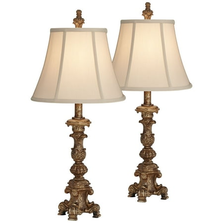 Regency Hill Traditional Table Lamps Set of 2 Candlestick ...