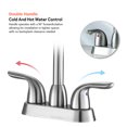 thumbnail image 5 of Bathroom Faucet - Bathroom Sink Faucet 2 Handle Brushed Nickel Lavatory Faucets Set with Pop-up Drain and Water Hoses, 5 of 6
