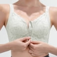 thumbnail image 3 of Ohufall Plus Size Push Up Womens Bras Front Closure Zipper Wireless Bras for Women Breathable Comfortable Underwear, 34B/C-42B/C, 3 of 5