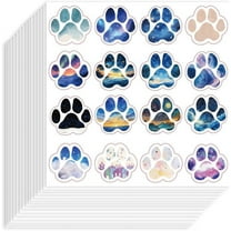 320pcs Paw Print Stickers 3.54x3.54 inch Self-Adhesive Paper Decorative Stickers Waterproof Decorative Decals for Scrapbook Calendar Journals Crafting Party Gift Bag Decor Colorful