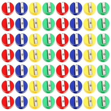 Taihexin 200 Pcs Colored Pencil Sharpeners in Bulk, Portable Handheld Pencil Sharpeners with 1 Holes for Kids Goodie Bag Fillers and Classroom Rewards (Color Random)
