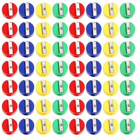Taihexin 200 Pcs Colored Pencil Sharpeners in Bulk, Portable Handheld Pencil Sharpeners with 1 Holes for Kids Goodie Bag Fillers and Classroom Rewards (Color Random)