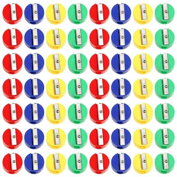 Taihexin 200 Pcs Colored Pencil Sharpeners in Bulk, Portable Handheld Pencil Sharpeners with 1 Holes for Kids Goodie Bag Fillers and Classroom Rewards (Color Random)