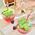 thumbnail image 6 of Cute Strawberry Cup, Toddler Straw Cup with Straw and Lid, Hot Chocolate Cups Milk Water Bottle Strawberry Drinking Cups Milk Carafe Iced Coffee Cup for Smoothie, Student Cup, 6 of 8