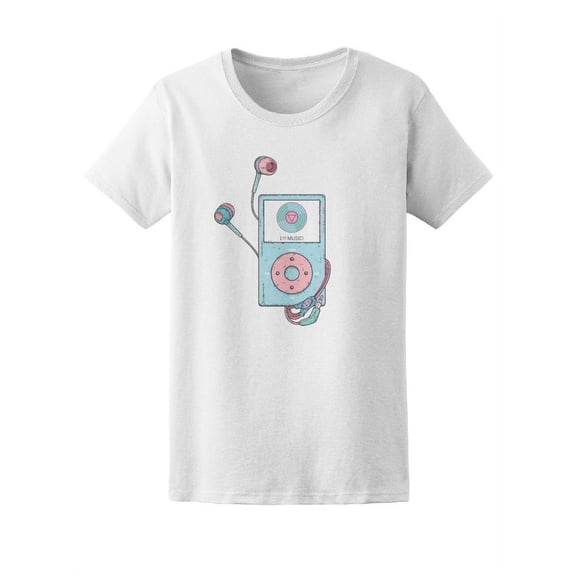 Audio Player With Headphones Tee Women's -Image by Shutterstock