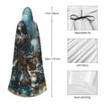 thumbnail image 7 of Goofa Cute Skeletons Figurines Pattern Hooded Cloak, Halloween Costume Cloak, Cosplay Hooded Cape, Cloak with Hood, 7 of 7