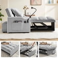 thumbnail image 6 of Aukfa Sleeper Chair Bed, Convertible Pull Out Sofa Bed with USB Port, Cup Holders and Swivel Phone Holder, Gray, 6 of 8