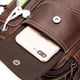 thumbnail image 5 of Bolso bandolera de cuero para hombre, estilo retro, pequeño, tipo bandolera, informal, con orificio para auriculares, para viaje, para almohadilla de 7,9", 5 of 8