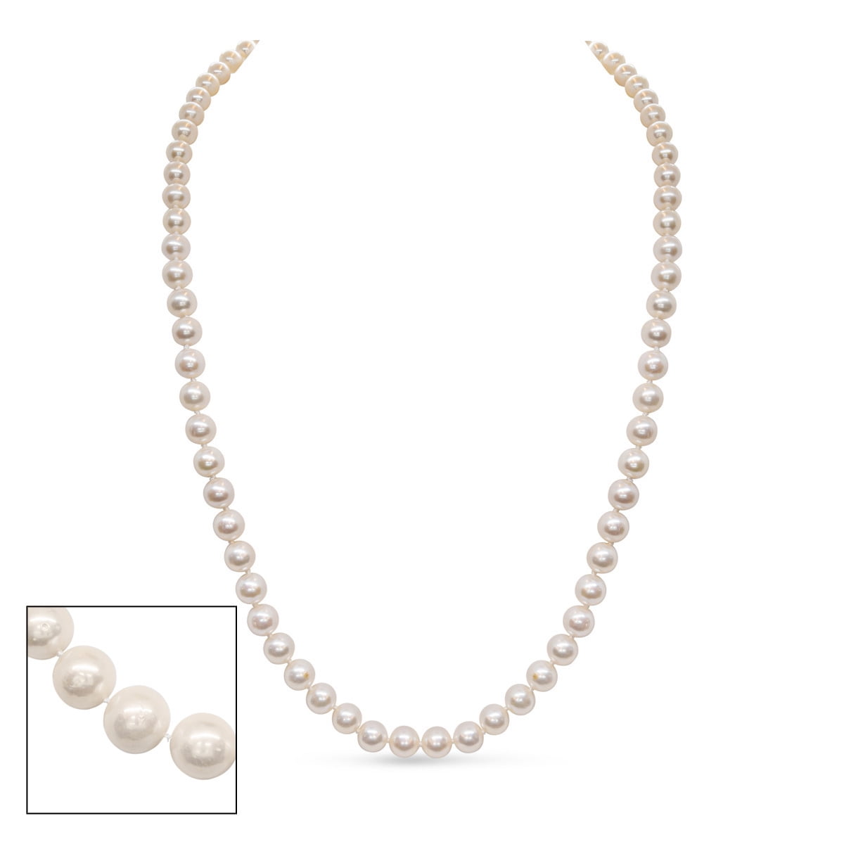 30 inch 7mm AA Pearl Necklace 