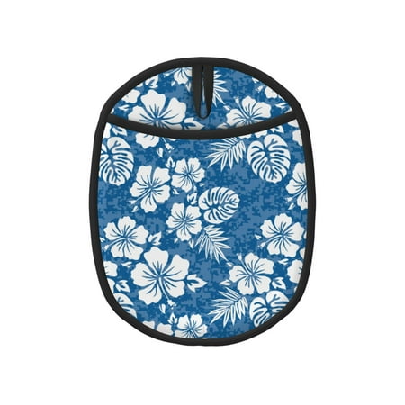 

Pofeuu Leaves And Flowers Print Silicone Pot Mat Mitten With Hanging Loop Heat Resistant Oven Mitts Non-Slip Bbq Baking Smoking Potholders