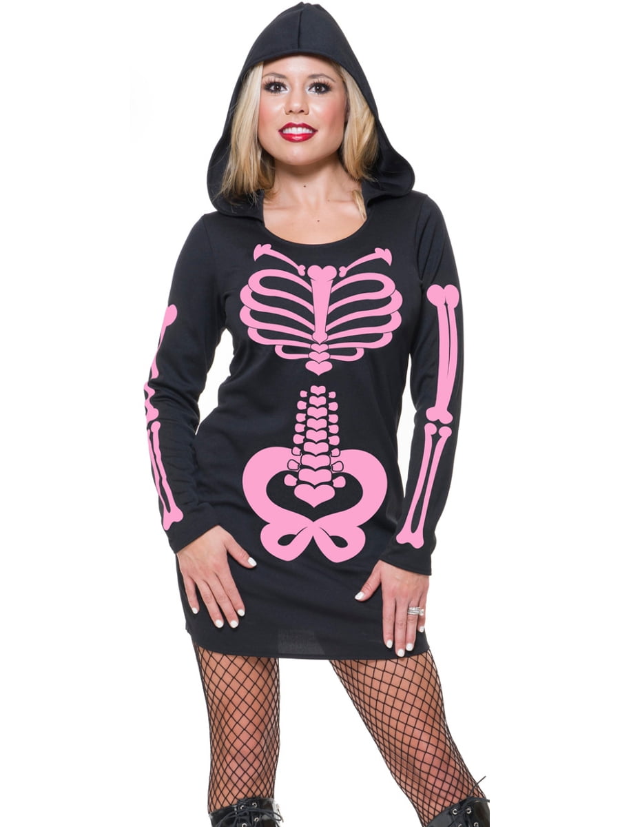 skeleton hooded dress