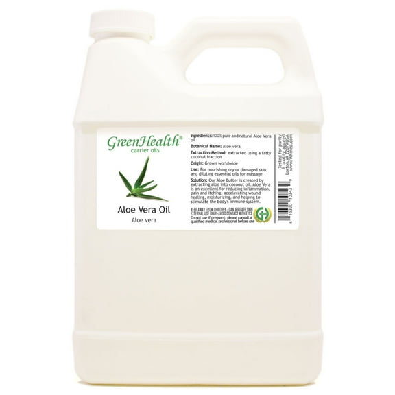 Aloe Vera Carrier Oil - 32 fl oz - White Plastic Jug w/ Cap