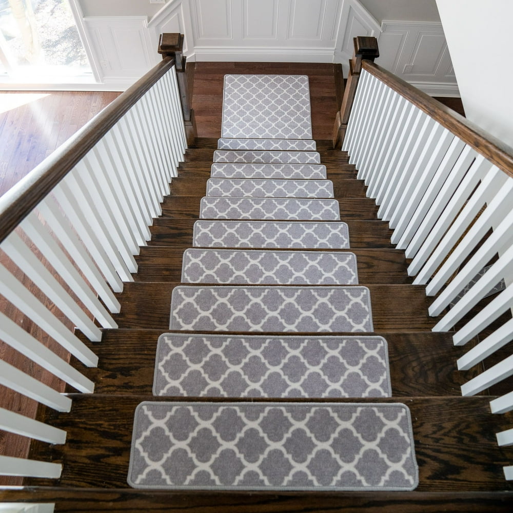 Benissimo Durable Polyester Carpet Stair Treads Skid Resistant / Set of