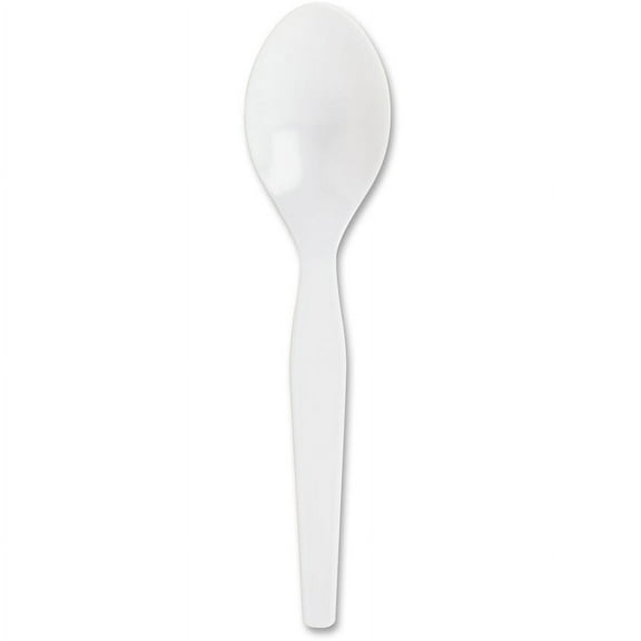 Genuine Joe Heavyweight Disposable Spoons - 1 Piece(s) - 1000/Carton - Spoon - 1 x Spoon - Disposable - White | Bundle of 2 Cartons