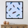 thumbnail image 3 of Designart 'Blue Feathers Boho Ethnic ' Bohemian & Eclectic Framed Art Print, 3 of 4