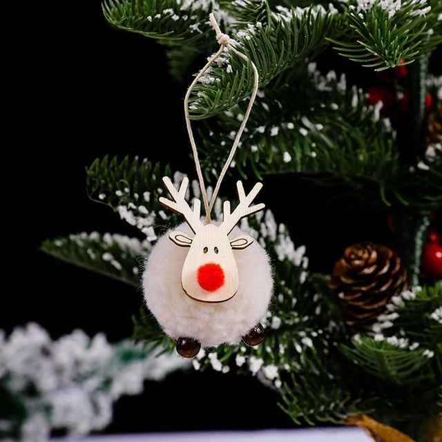 Xihbxyly Colgante de Ciervo Navideño, Decoración para Árbol Festivo, Diseño de Madera Ligero, Fácil de Colgar, para Uso En Interiores y Exteriores, Celebración Navideña, Tamaño 5 Cm X 5 Cm X 14 Cm
