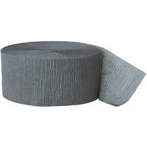 Unique Industries Gray Solid Print Party Streamers, 1.75"x 81'