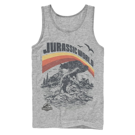 Men's Jurassic World: Fallen Kingdom Retro Sea Dino  Tank Top Athletic Heather X Large