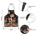 thumbnail image 3 of Red Mushroom Butterfly Black Pattern Kids Aprons for Girls and Boys,Adjustable Neck Strap Toddler Aprons for Kids Cooking Baking, 3 of 6