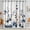 Navy Blue, variant on Boho Floral Blackout Curtains 84 Inch Long 2 Panels Set, Navy Blue and Gold Flower Cute Black Out Patterned Printed Window Curtain for Bedroom Living Room, Grommet Window Drapes 84x42in