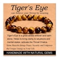 thumbnail image 3 of Handmade Gemstone Beaded Stretch Bracelet - Tiger Eye, Agate, Volcanic Rock, Obsidian & More - Unisex (4mm, 6mm, 8mm), 3 of 21