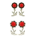 thumbnail image 5 of EHJRE Pair Vintage Sparrow Dangle Ear Tunnels Expander Gauges Piercing Red 25mm, 5 of 6