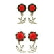 thumbnail image 5 of 1 par de pendientes colgantes de gorrión de aleación de bronce vintage Rojo 14mm, 5 of 7