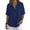 Dark Blue, variant on Xiaoxatg Womens T Shirts, Elegant Blouse for Women with Short Sleeves and Buttoned Front Top for Casual and Weekend Wear Light Gray XXXL