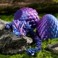 thumbnail image 4 of Vekome 3D Printed Dragon in Egg,9" Crystal Dragon in Dragon Egg, Articulated Dragon, Crystal Fidget Dragon Egg Toys for Executive Home Office Decor, 4 of 8