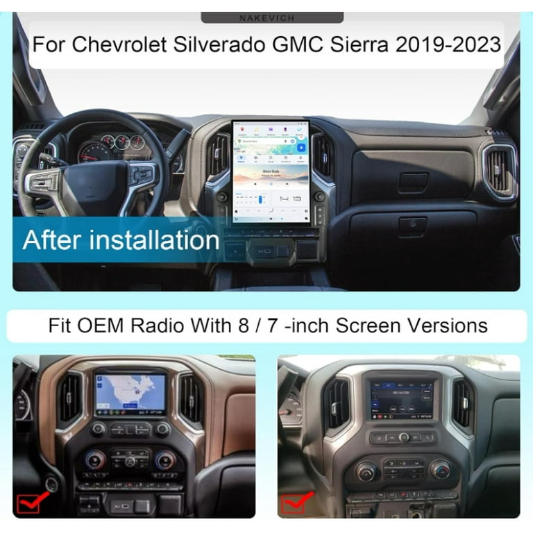 15.6" Screen for GMC Sierra Chevrolet Silverado 2019-2023 Car gps navi Multimedia Radio Player Android head Unit
