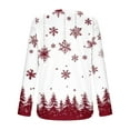 thumbnail image 4 of Elvqul Merry Christmas Tops for Women Christmas Winter Shirts Crewneck Graphic Long Sleeve Womens Tops, 4 of 5