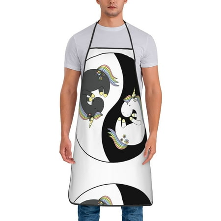 

Zeuib Unicorn in Yoga Print Unisex Waterproof Aprons Cooking Aprons for Kitchen Gardening and Salon Water & Oil Resistant