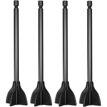 Resin Mixer Paddles, Epoxy Mixer Attachment, Reusable Paint Mixer for Drill, Paint Stirrer Drill Attachment for Resin, Silicone Mixing (4 Pcs)